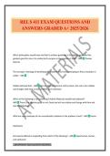 REL S 411 EXAM QUESTIONS AND ANSWERS GRADED A&plus; 2025&sol;2026