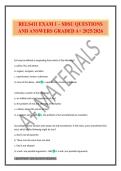 RELS411 EXAM 1 &ndash; SDSU QUESTIONS AND ANSWERS GRADED A&plus; 2025&sol;2026
