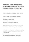 NSPIRE FINAL EXAM QUESTIONS WITH DETAILED VERIFIED ANSWERS 100 PERCENT CORRECT ANSWERS GRADED A PLUS