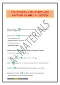 RTX 407 EXAM 1 QUESTIONS AND ANSWERS GRADED A&plus; 2025&sol;2026