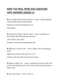 NSPN 7150 FINAL PAPER 2026 QUESTIONS WITH ANSWERS GRADED A&plus;