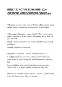 NSPN 7150 ACTUAL EXAM PAPER 2026 QUESTIONS WITH SOLUTIONS GRADED A&plus;