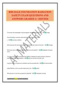 RHS DALE FOUNDATION RADIATION SAFETY EXAM QUESTIONS AND ANSWERS GRADED A&plus; 2025&sol;2026