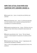 NSPN 7200 ACTUAL EXAM PAPER 2026 QUESTIONS WITH ANSWERS GRADED A&plus;