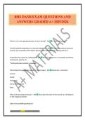 RHS DANB EXAM QUESTIONS AND ANSWERS GRADED A&plus; 2025&sol;2026