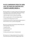 RN VATI COMPREHENSIVE PREDICTOR GREEN LIGHT TEST PAPER 2026 QUESTIONS WITH COMPLETE ANSWERS GRADED A&plus;