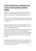 RN VATI FUNDAMENTALS ASSESSMENT 2026 ACTUAL SCRIPT QUESTIONS ANSWERS VERIFIED