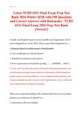  Latest NURS 6531 Final Exam Prep Test Bank 2026 Winter QTR with 550 Questions and Correct Answers with Rationales &sol; NURS 6531 Final Exam 2026 Prep Test Bank &lpar;Newest&excl;&rpar;