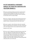 RN VATI FUNDAMENTALS ASSESSMENT BUNDLED TEST PAPER 2026 QUESTIONS WITH SOLUTIONS GRADED A&plus;