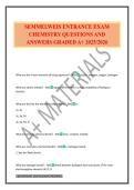 SEMMELWEIS ENTRANCE EXAM CHEMISTRY QUESTIONS AND ANSWERS GRADED A&plus; 2025&sol;2026