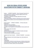 NUR 255 FINAL STUDY GUIDE QUESTIONS WITH CORRECT ANSWERS
