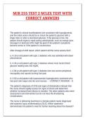 NUR 255 TEST 2 NCLEX TEST WITH CORRECT ANSWERS