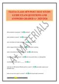 TLETA CLASS 1879 POST TEST STUDY GUIDE EXAM QUESTIONS AND ANSWERS GRADED A&plus; 2025&sol;2026