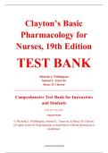 Test Bank &ndash; Clayton&rsquo;s Basic Pharmacology for Nurses&comma; 19th Edition &ndash; Michelle J&period; Willihnganz&comma; Samuel L&period; Gurevitz&comma; Bruce Clayton &ndash; ISBN 9780323796309 &lpar;All Chapters Covered 1&ndash;48&rpar;