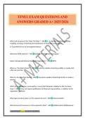 TFM11 EXAM QUESTIONS AND ANSWERS GRADED A&plus; 2025&sol;2026