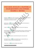 UNLV GEOG 103 EXAM 1&colon; CHAPTERS 1-5 EXAM QUESTIONS AND ANSWERS GRADED A&plus; 2025&sol;2026