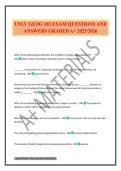 UNLV GEOG 103 EXAM QUESTIONS AND ANSWERS GRADED A&plus; 2025&sol;2026