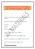 TOXICOLOGY PQS EXAM QUESTIONS AND ANSWERS GRADED A&plus; 2025&sol;2026