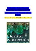 Test Bank for Dental Materials&colon; Foundations and Applications 11th Edition Powers & Wataha