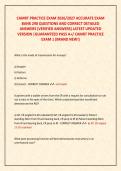 CAMRT PRACTICE EXAM 2026&sol;2027 ACCURATE EXAM  BANK 290 QUESTIONS AND CORRECT DETAILED  ANSWERS &lpar;VERIFIED ANSWERS&rpar; LATEST UPDATED  VERSION &vert;GUARANTEED PASS A&plus;&sol; CAMRT PRACTICE  EXAM 1 &lpar;BRAND NEW&excl;&rpar;
