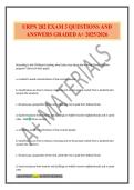 URPN 202 EXAM 3 QUESTIONS AND ANSWERS GRADED A&plus; 2025&sol;2026