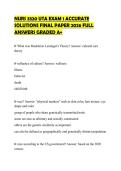 NURS 3320 UTA EXAM 1 ACCURATE SOLUTIONS FINAL PAPER 2026 FULL ANSWERS GRADED A&plus;