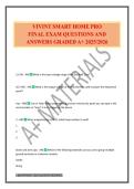 VIVINT SMART HOME PRO FINAL EXAM QUESTIONS AND ANSWERS GRADED A&plus; 2025&sol;2026