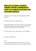 NURS 3320 UTA EXAM 1 ACCURATE VERIFIED ANSWERS COMPREHENSIVE SCRIPT 2026 COMPLETE QUESTIONS AND SOLUTIONS GRADED A&plus;