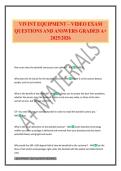 VIVINT EQUIPMENT &ndash; VIDEO EXAM QUESTIONS AND ANSWERS GRADED A&plus; 2025&sol;2026