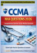 CCMA NHA  Questions 2026 &ndash; Comprehensive  Question Set for Medical Assistants