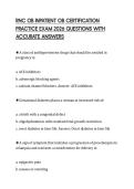 RNC OB INPATIENT OB CERTIFICATION PRACTICE EXAM 2026 QUESTIONS WITH ACCURATE ANSWERS