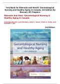 Test Bank for Ebersole & Hess Gerontological Nursing 3rd Edition Boscart &ndash; All Chapters PDF