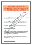 WGU C483 - PRINCIPLES OF MANAGEMENT EXAM QUESTIONS AND ANSWERS GRADED A&plus; 2025&sol;2026