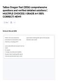 Tattoo Oregon Test &lpar;2026&rpar; comprehensive questions and verified detailed solutions &lpar; MULTIPLE CHOICES&rpar; &vert; GRADE A&plus;&vert; 100&percnt; CORRECT&vert; NEW&excl;&excl;