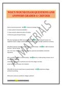 WOCN WOUND EXAM QUESTIONS AND ANSWERS GRADED A&plus; 2025&sol;2026