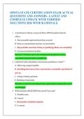 OPOTA STATE CERTIFICATION EXAM ACTUAL QUESTIONS AND ANSWERS - LATEST AND COMPLETE UPDATE WITH VERIFIED SOLUTIONS 2026 WITH RATIONALE 