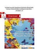  Test Bank Varcarolis' Foundations of Psychiatric-Mental Health Nursing A Clinical 9th Edition by Margaret Jordan Halter &Tab;  All Chapter 1-36     