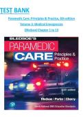 Paramedic Care&colon; Principles & Practice&comma; 6th Edition&comma; Volume 3&colon; Medical Emergencies &ndash; Bledsoe &ndash; Chapters 1&ndash;13 Test Bank