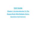 Introduction to the Human Body &ndash; Chapter 1 &ndash; Multiple Choice Questions and Answers &ndash; Test Bank