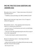 RNC-NIC PRACTICE EXAM QUESTIONS AND ANSWERS 2026