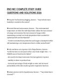 RNC-NIC COMPLETE STUDY GUIDE QUESTIONS AND SOLUTIONS 2026