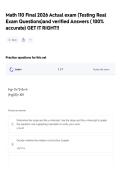 Math 110 Final 2026 Actual exam &lpar;Testing Real Exam Questions&rpar;and verified Answers &lpar; 100&percnt; accurate&rpar; GET IT RIGHT&excl;&excl;
