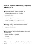 RNC-NIC EXAMINATION TEST QUESTIONS AND ANSWERS 2026