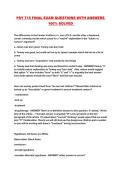 PSY 715 FINAL EXAM QUESTIONS WITH ANSWERS 100&percnt; SOLVED 