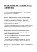 RNC-NIC EXAM SCRIPT QUESTIONS AND FULL ANSWERS 2026