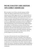 RNC-NIC EXAM STUDY GUIDE QUESTIONS WITH CORRECT ANSWERS 2026