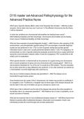 D115 &mdash; Master Set&colon; Advanced Pathophysiology for the Advanced Practice Nurse &lpar;1&rpar;