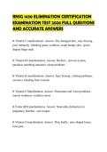 RNSG 1430 ELIMINATION CERTIFICATION EXAMINATION TEST 2026 FULL QUESTIONS AND ACCURATE ANSWERS