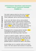 ATCN Pretest Questions and Answers  &lpar;100&percnt; Correct Answers&rpar; Already  Graded A&plus; 