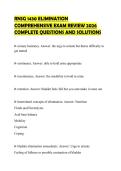RNSG 1430 ELIMINATION COMPREHENSIVE EXAM REVIEW 2026 COMPLETE QUESTIONS AND SOLUTIONS